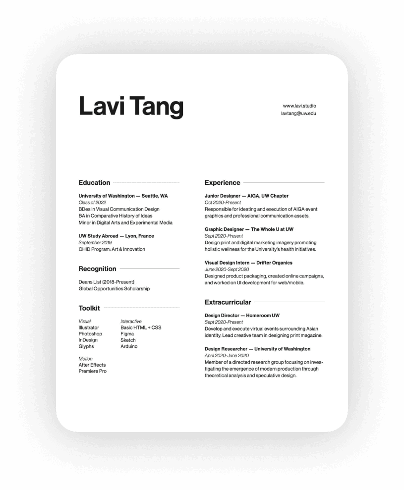 resume